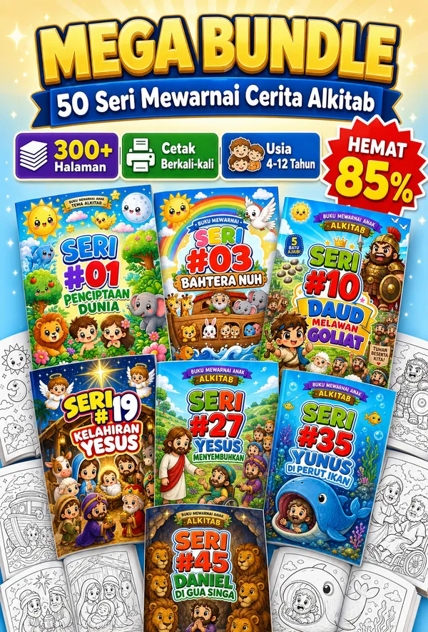 Bundle 50 Seri Mewarnai Cerita Alkitab